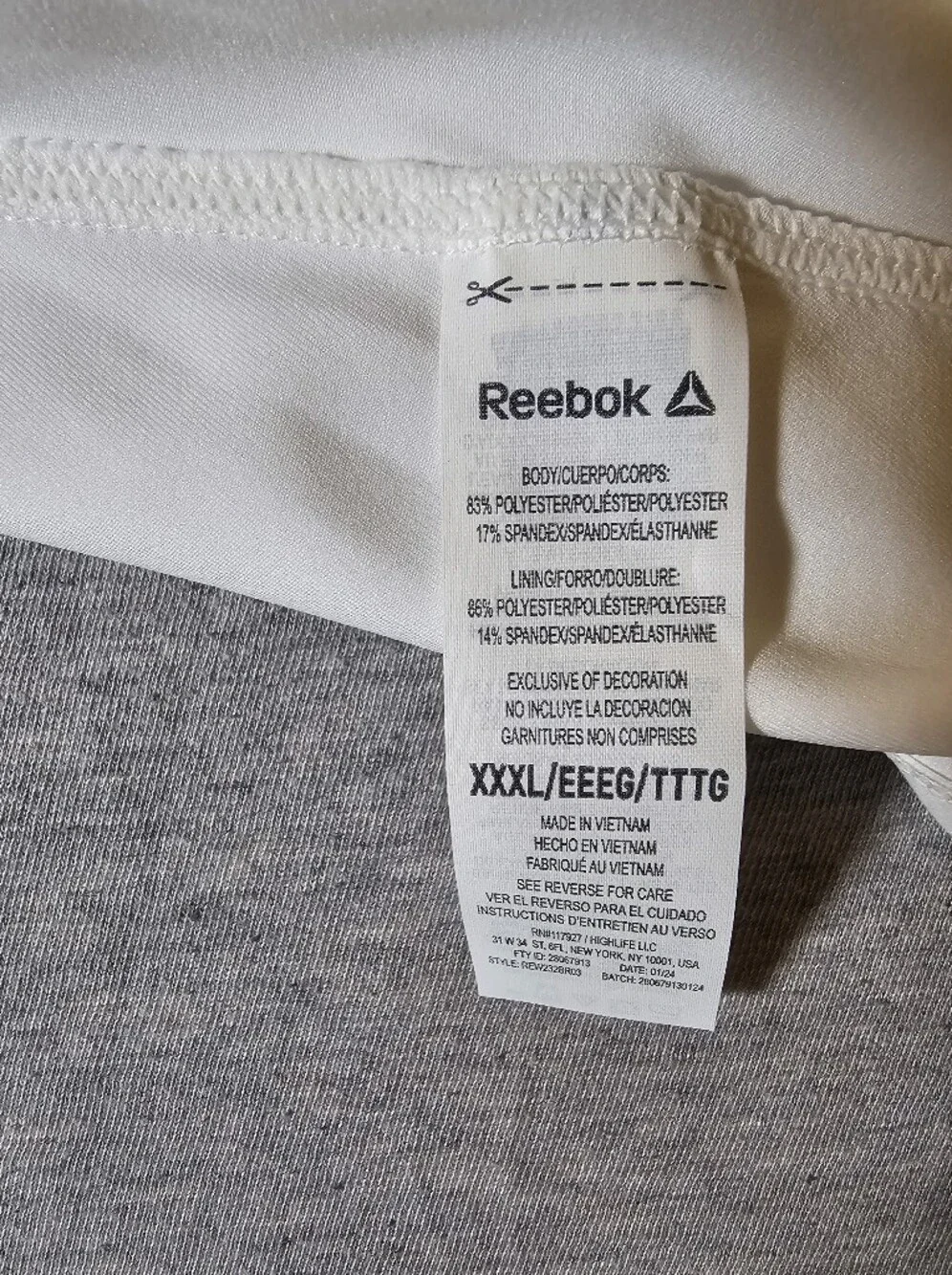 Reebok Women’s White Racerback Performance Tank - Picture 5 of 6